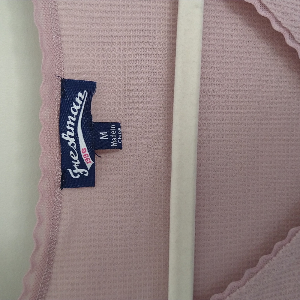 Freshman Lavender Lightweight Waffle-Knit Long-Sleeve Crop Top - Picture 3 of 8